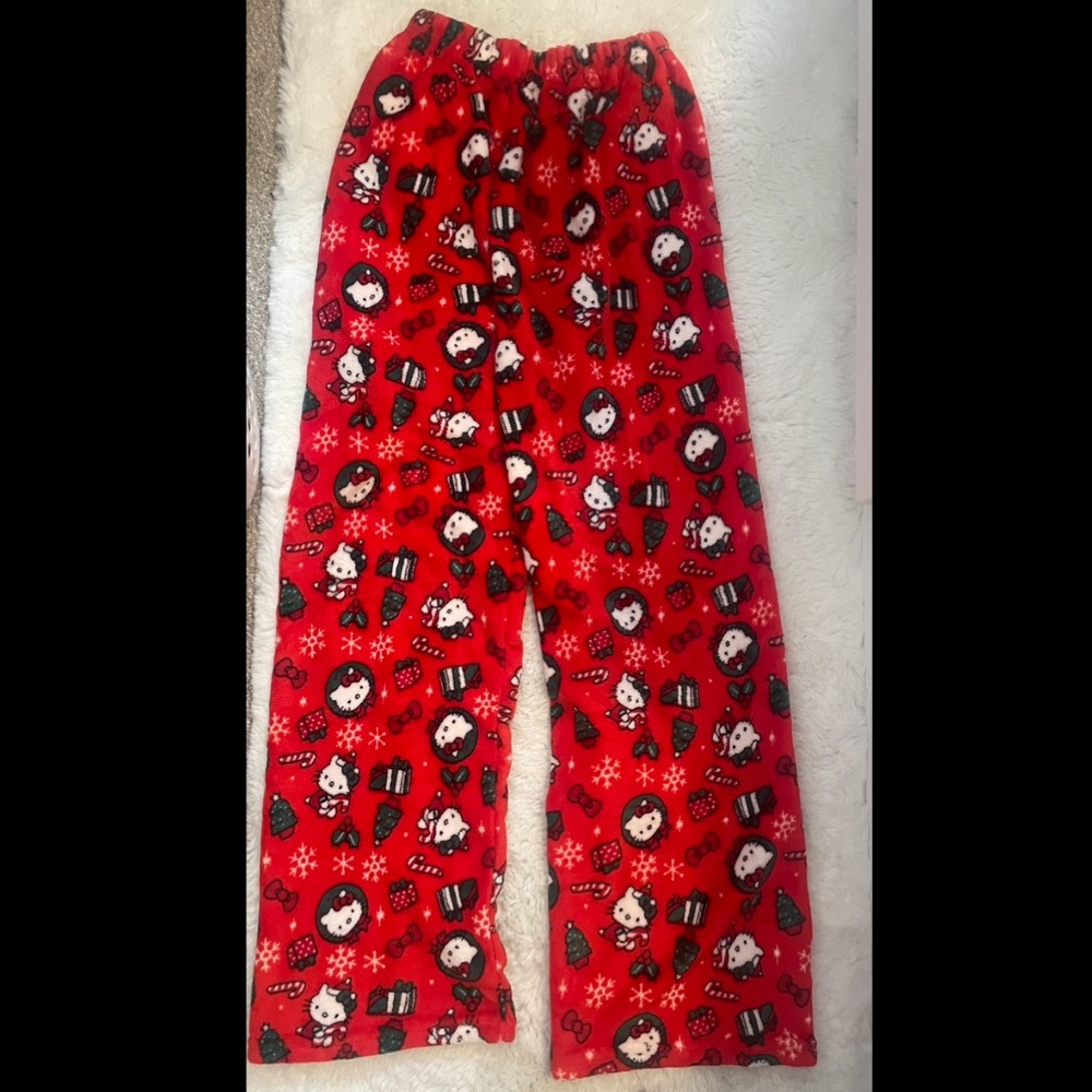 Christmas kitty pajama pants